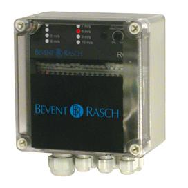 Kontrollenhet RCRA till BRRA automatisk reglering (typ 2) RCRA är en kontrollpanel för styrning av avluftshuv BRRA. Med potentiometern väljs enkelt önskad utloppshastighet.