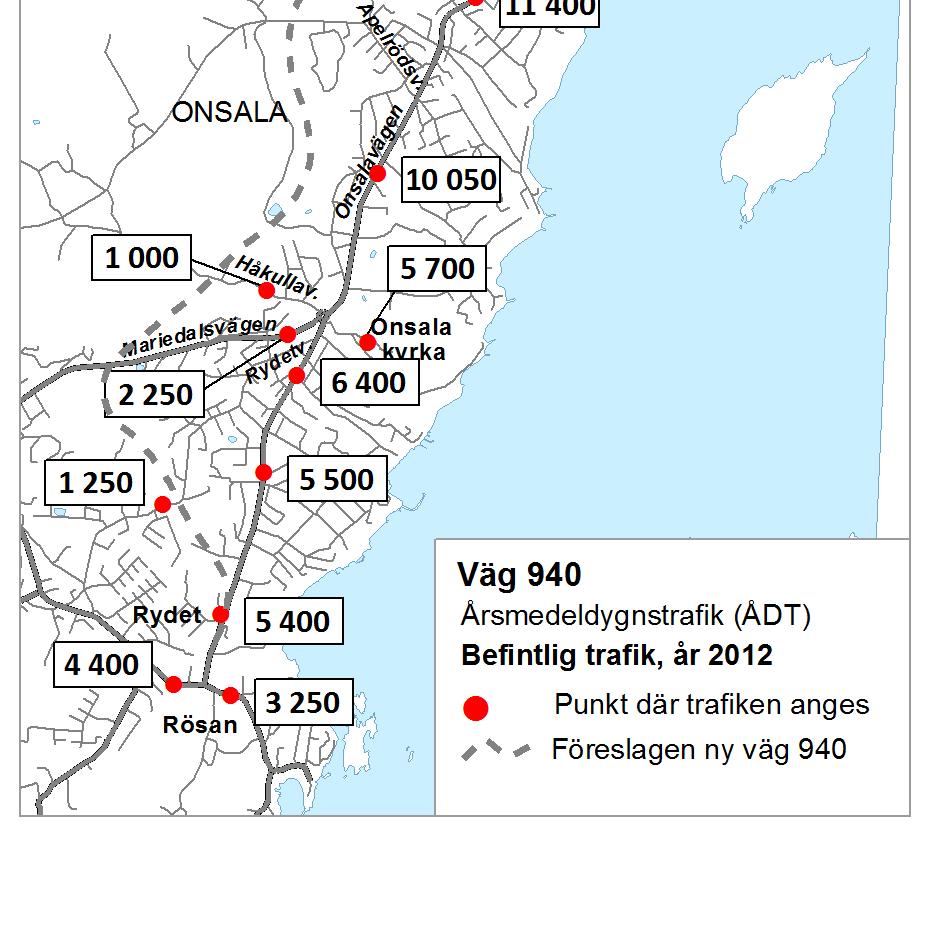 1 3 Olycksstatistik Längs den befintliga vägen finns ett stort antal korsningar och fastighetsanslutningar som innebär en förhöjd olycksrisk och svårigheter att