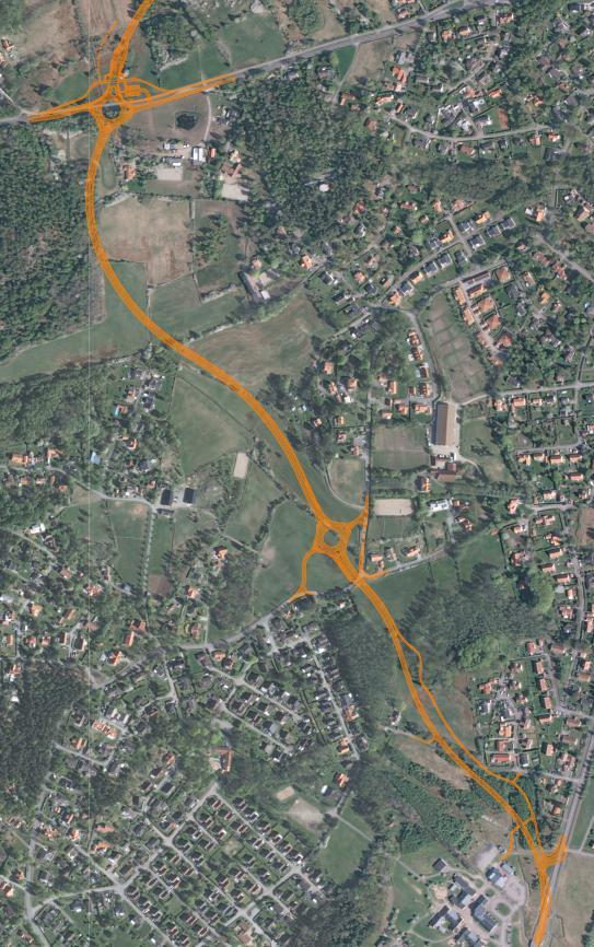 4.1.1 Fjordskolan Mariedalsvägen (2 01) Cirkulationsplats Mariedalsvägen Gång- och cykelväg Cirkulationsplats Rydetvägen Gång- och cykelväg Anslutning till befintlig väg 940 Figur 3 Väg 940, del