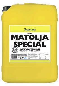 SPECIAL 10 L 100% vegetabilisk, en svensk matolja med god stabilitet FRITYROLJA 10 L 100% vegetabilisk, enkel och robust frityrolja 10009 10 l/st 149 00 st 10120 10 l/st 119 00 st 10000 10 l/st 149