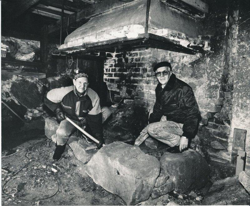 Hembygdsföreningsmedlemmarna Folke Karlsson och Sven-Olov