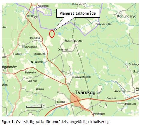 3 (5) Verksamhetsutövarens beskrivning Verksamhetsområdets areal uppgår till cirka 10 ha varav själva brytningsområdet utgör cirka 9 ha.