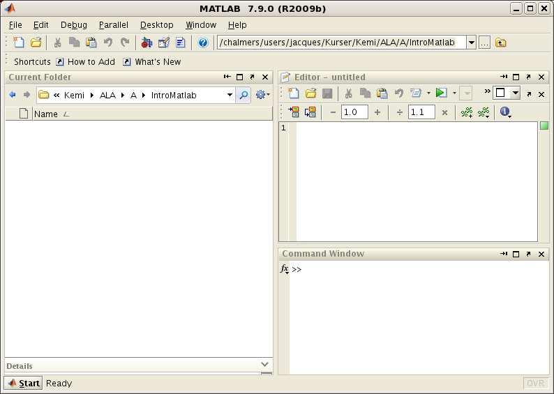 Introduktion till Matlab Analys och Linjär Algebra, del A, K1/Kf1/Bt1, ht10 1 Inledning Ni kommer använda Matlab i nästan alla kurser i utbildningen.