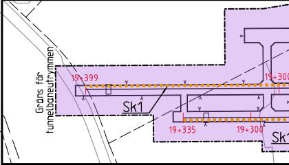 11 meter, till följd av att SLL fått nya riktlinjer att förhålla sig till när det gäller signalsäkerhet, se Översiktskarta 1.