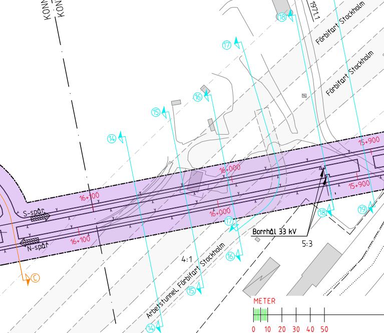 3. Eftersom tunnelbaneanläggningen också är i behov av en skyddszon så kommer vissa delar att bli en gemensam skyddszon.