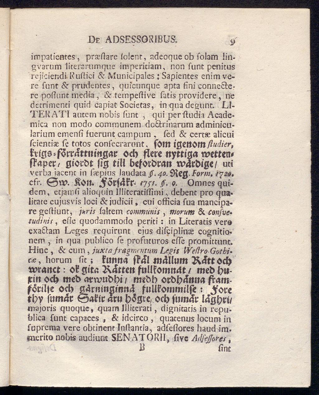 De ADSESSGRIBU&.9 irnpalientes, prsedare iolcnt, adeoque ob folam!