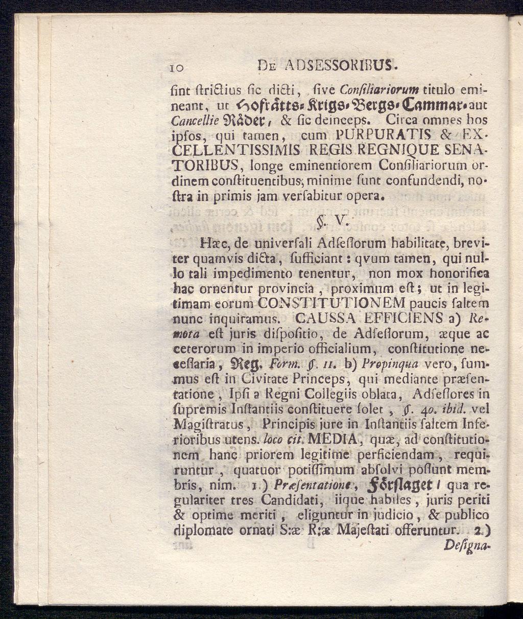 ΙΟ De ADSESSORIBUS- (int flriqius fic di li, live Confiliariorum titulo eminennt, in <^ofratt8e&i:i08«33er08» rtmtl1at«auc Cancellie SJåbW / & fic deineeps.