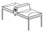 Där eluttag/lampa ingår är detta Power Grommet Twist (svart) samt bordslampa Bumling (vit). OBS! Alla produkter i EFG Create Seating är leveranskoncept standard 2. Produktbesk. Art.