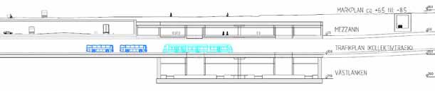 Alternativa höjdlägen för stationerna Alternativa lägen i höjdled för station Centralen För station Centralen har två alternativ i höjdläge studerats.