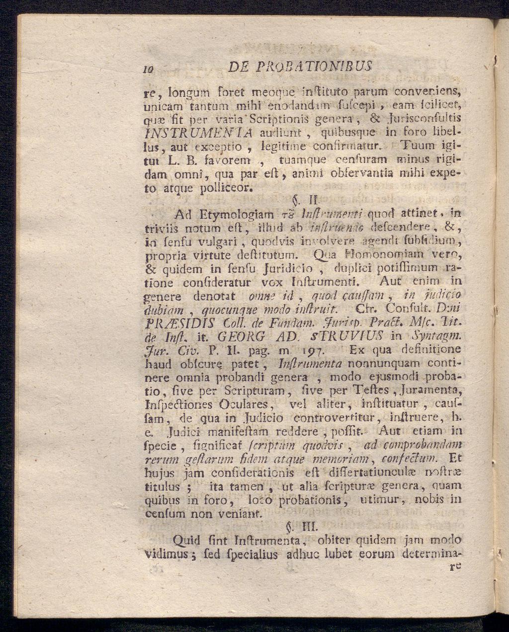 10 DE PRO B A TIONIE US re, Iongum Föret meöque in^itufo parum conver.