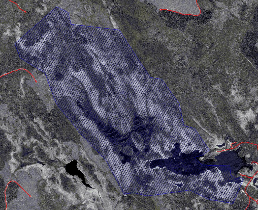 över Natura 2000-området Mossaträsk. Lantmäteriet, 2004.