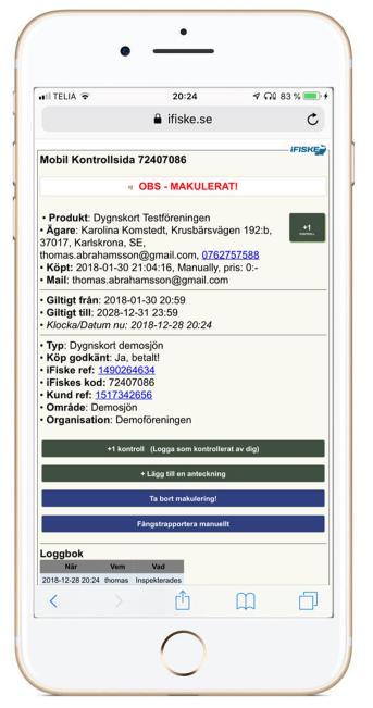 er organisations databaser på ifiske. Tillsyn av fiskekort som inte tillhör kopplade organisationer kommer nekas av ifiske system.