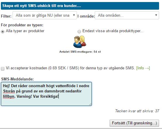 Ni får alltid en möjlighet att kontrollera och godkänna utskicket innan ni skickar iväg det på riktigt.