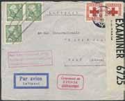 Dispatched from beredskapssjukhuset in Hessleholm and deported to the USSR. 500:- Registered letter from Swedish prisoner in Pietermaritzburg, Natal South Africa, K. G. Rost.