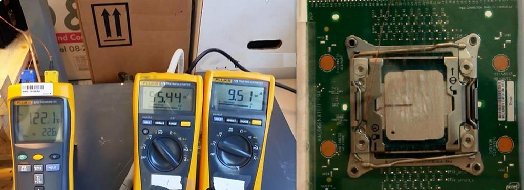 greatly in liquid cooling, according to the result from the single-phase experiment which will be explained in 5.3. The circuit measurement is by the same approach which has been described in 3.2.
