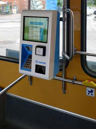 Tillbehör Biljettautomat Biljettautomaternas höjdplacering är vald för att båda korta och långa personer ska kunna hantera
