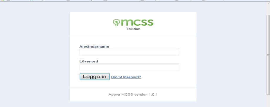 Lathund MCSS Appva ordinationssystem Logga in på www.appvamcss.com Skriv in ditt användarnamn och lösenord Tryck logg in Första sidan visar en översikt över 1.