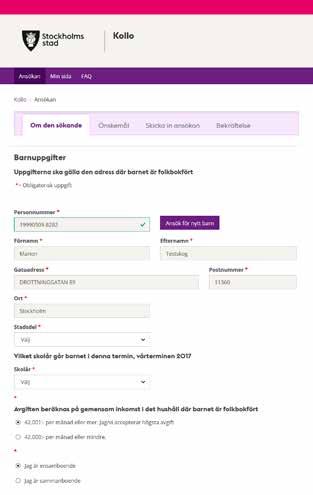 Så här söker du till kollo! 1 E-LEGITIMATION För att göra din ansökan på webben behöver du en e-legitimation. Den får du via Skatteverket eller din bank.
