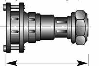 Koppling, reducerad dimension PEX 22-75 L PEX 90-110 Värme 6 bar Sanitär 10 bar Material: mässing Material: mässing PEX-rör Koppling PEX-rör Koppling L mm mm mm mm mm 32 x 2.