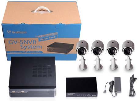 1 Introduction 1.3.2 GV-SNVR Bundled Package GV-SNVR0400F 1. GV-SNVR0400F Package x 1 2. Target IP Camera x 4 3.