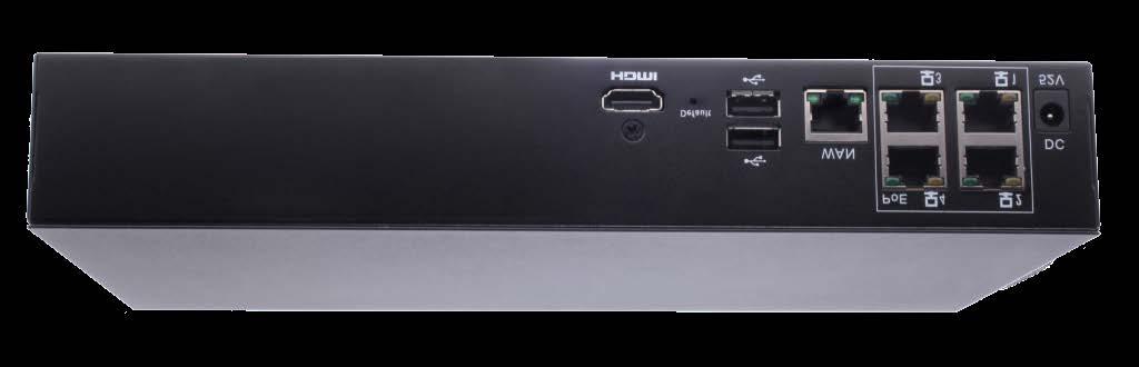 1 Introduction 1.6.2 Rear View 1.6.2.1 GV-SNVR0411 6 5 3 4 2 1 Figure 1-4 No. Name Function 1 DC 52 V (Power Input) Connects to power supply. 2 Megabit PoE Ports 3 WAN Connects to the network.