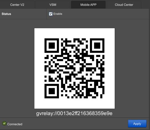 3 System Configuration 3.6.2 Connecting GV-Eye to GV-SNVR You can connect GV-Eye to GV-SNVR using the QR Code scan. Follow the steps below to scan the QR Code. Note: 1.