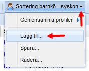 Profiler Det finns ett antal gemensamma profiler, t.ex. under Köhantering finns Sortering barnkö syskon som visar kön rätt sorterad med barn förtur enligt beslut och syskon överst.