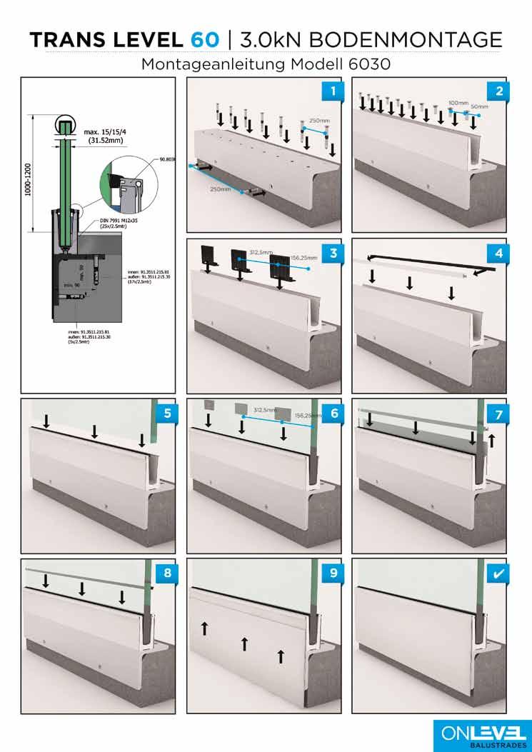 Bohle EasyMount Top FIX 2,0 kn golvmontage 12 Ni