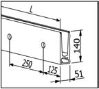 Profil för EasyMount Side sidomontage Räckesbelastning 1,0 kn Material Aluminium