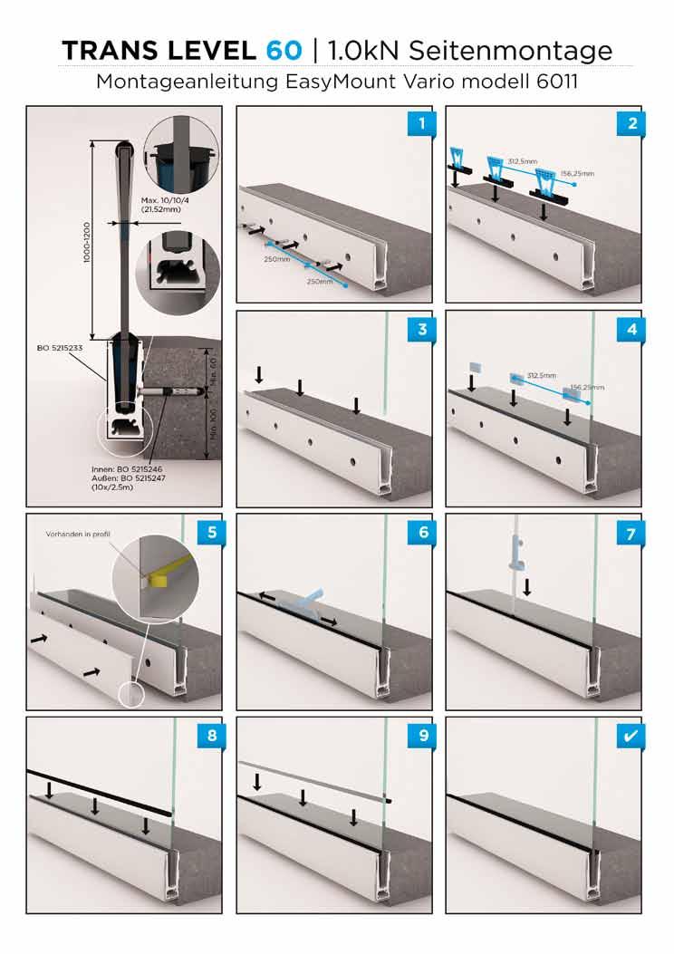 Bohle EasyMount Side VARIO 1,0 kn sidomontage 26 Ni