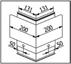 Ytterhörn För BO 5215376 Material Aluminium Ytfinish natureloxerad E6/EV1 Nödvändiga tillbehör Montageblock BO 52 152 67, förlängningsstift BO 52 152 44 BO 5215378 Täcklist Material Aluminium För BO