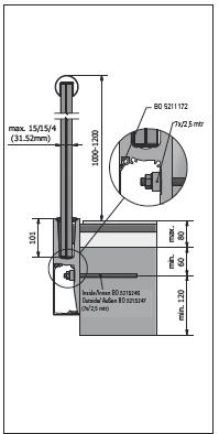 Bohle EasyMount Side L VARIO 2,0 kn sidomontage med vinkel