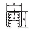 Gummiprofil För Handledare BO 5215253 Form U-profil Längd 4000 mm BO 5215254 BO