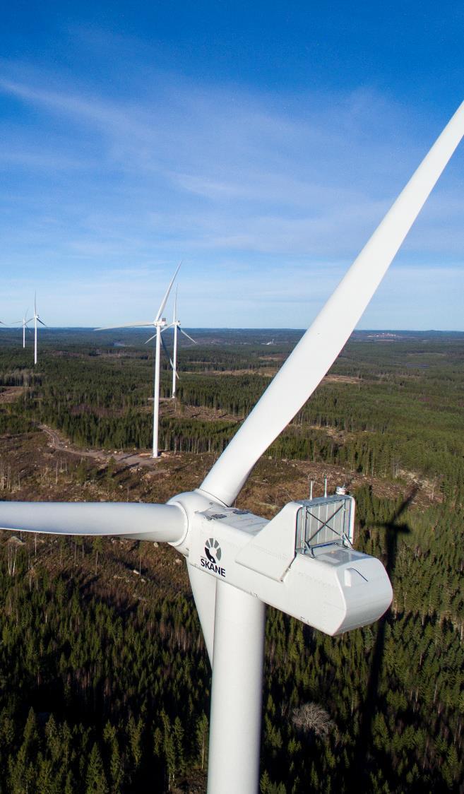 Eolus i korthet Ansvar, Delaktighet, Förtroende, Resultat Grundat 1990. Etablerat >540 vindkraftverk. 421 MW förvaltas under Eolus drifttjänster och ytterligare 427 MW har kontrakterats.