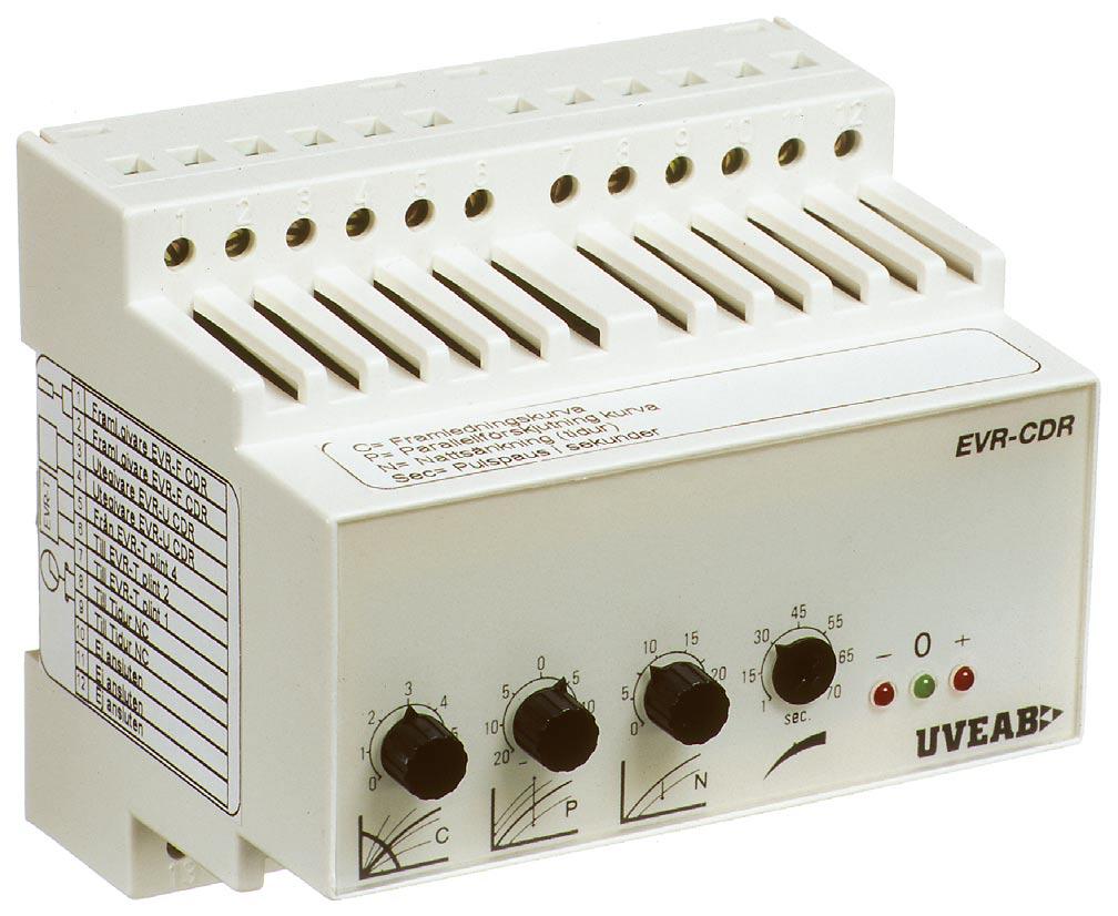 A00303 EVR-CDR-T Reglercentral 9910 Värmeregulator för radiatorgrupp EVR-CDR-T är en värmeregulator för reglering av radiatorgrupper och liknande.