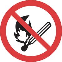 Bilaga 2 Förbuds- och varningsskyltar Förbud mot rökning och öppen eld Skylten ska vara utformad som i avsnitt 3.