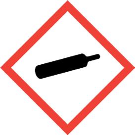 Varning för gas under tryck Skylten ska vara utformad som faropiktogram GHS04 enligt Europaparlamentets och rådets förordning