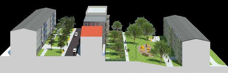 stadsomvandling - bred gata, stor markparkering och diffusa restytor ger