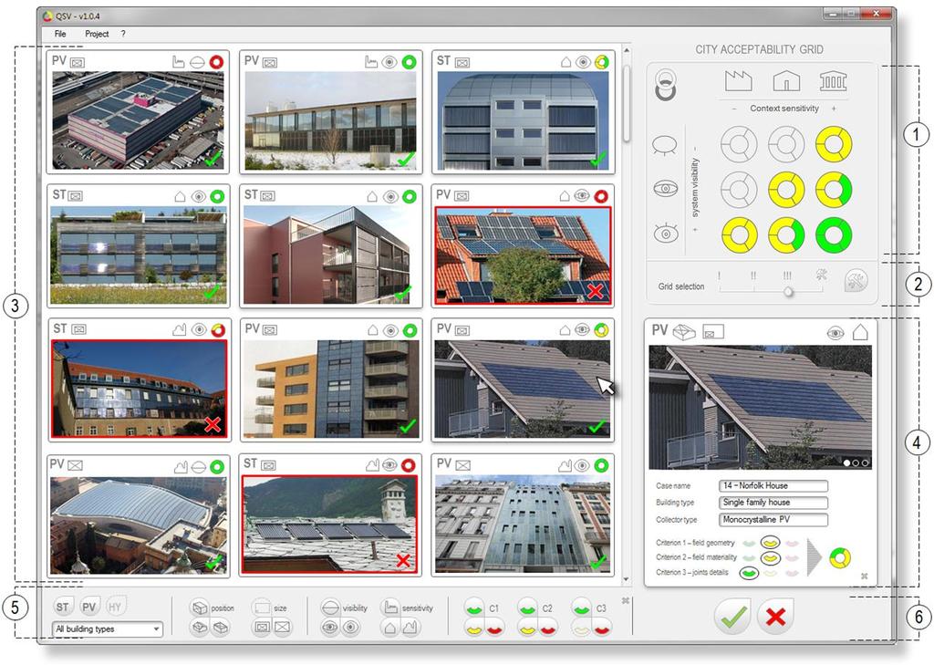 Existing urban areas LESO QSV METHOD Solar energy promotion + urban context protection By Maria Cristina