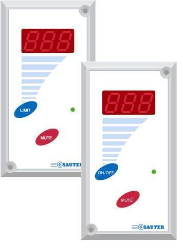 H.12 Larmpanel: Lufthastighet/Flöde/Tryck (utgående modell) Användningsområde RXE109 är en serie olika paneler för visning, larm och manöverpanel av luftflöden, lufthastighet och rumstryck.