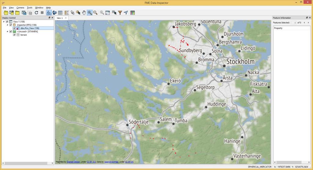 Figur 17. Screenshot from Trafikverkets system used to import the HCT-Transmission data. FMS- och rfms-stöd för viktrapportering I piloten användes den vikt som fordonen själva estimerat.