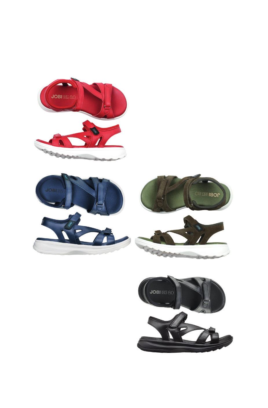 En smartare sportsandal. Sportsandal Art nr 17554 Färg/stl: Röd, grön, marin 36-41 Svart 36-42 849:- Bästa! Den här skon är grym.