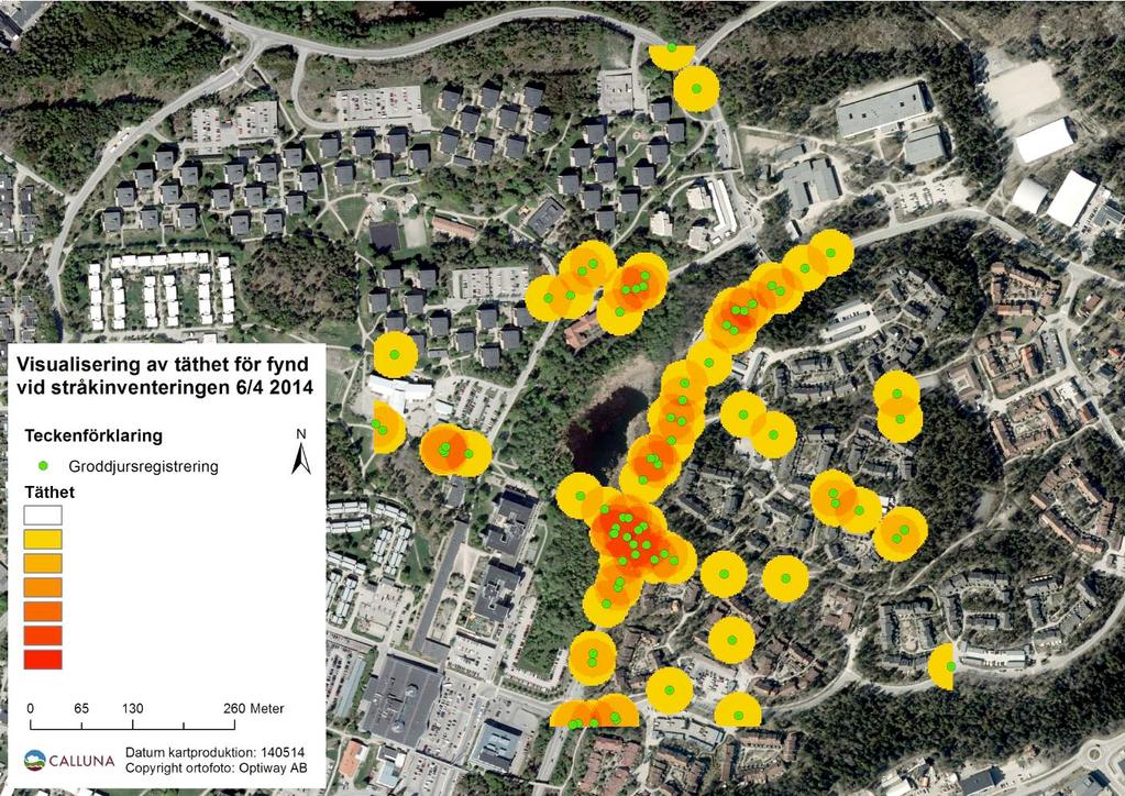 Bilaga 1. Kartor för groddjursutredning i Sarvträsk, Orminge. 2014-05-16. Karta 4.