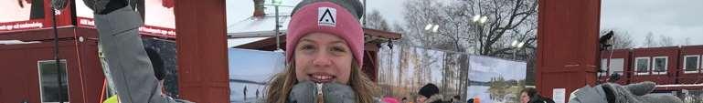 Morfar som har 13 riktiga Vasalopp på meritlistan var inte sen att nappa på Wilmas utmaning.