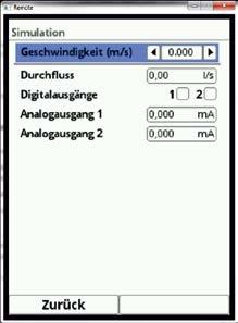Bruksanvisning NivuFlow 600 35. Simulering FARA Effekter på anläggningen Simulering av utsignal ger direkt påverkan på efterföljande anläggningssystem om inte åtgärder vidtas.
