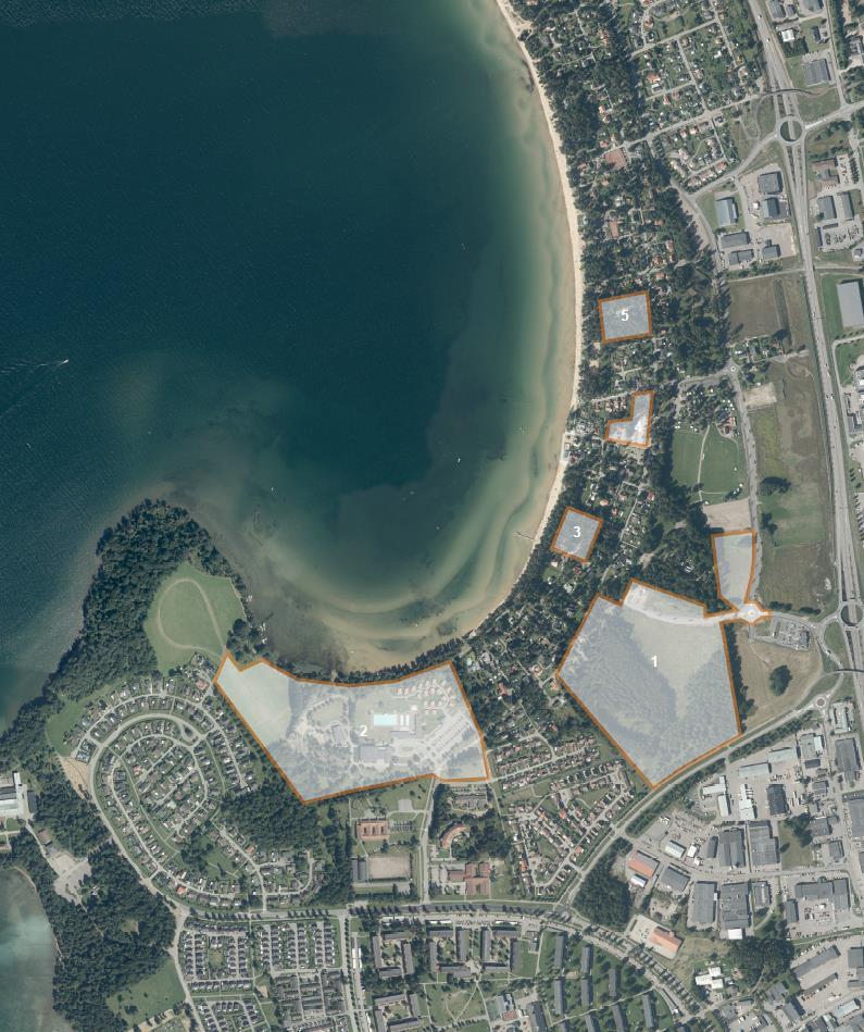 Vättern Badvägen Rv 50 Furulid Mariebergsudden Badstrands vägen Mc Donalds Jätten Mc Donalds Marieberg Delfinvägen Gustavsvik Agneshög Väster Planområdet markerat med röd kantlinje FÖRENLIGHET MED 3,