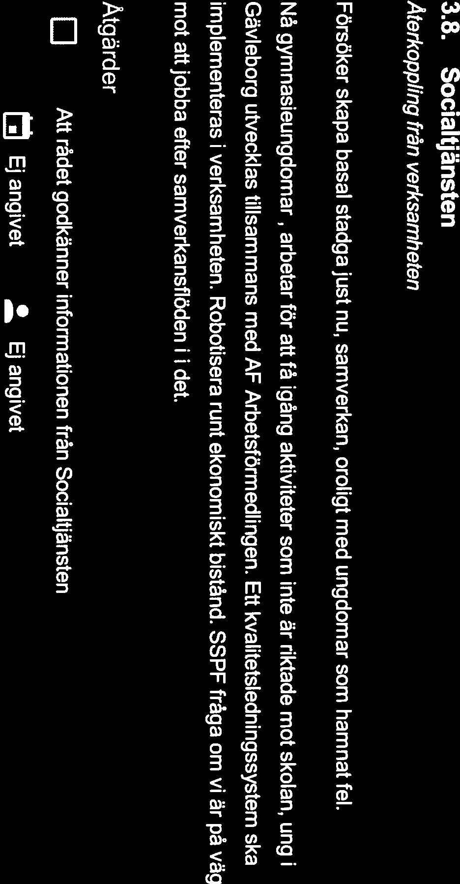 Ett kvalitetsledningssystem ska implementeras i verksamheten. Robotisera runt ekonomiskt bistånd. SSPF fråga om vi är på väg mot att jobba efter samverkansflöden ii det.