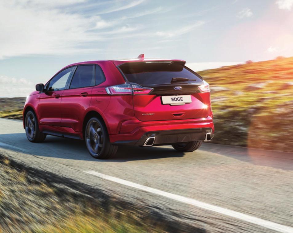 Ford Edge ST-Line visas i tillvalet Ruby Red