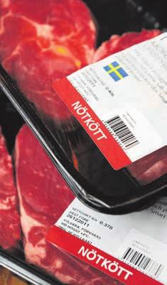 Nyheter Inrikes ONSDAG 06 MARS 2019 10 Svenskar äter allt mindre importerat kött Konsumtion. Svenskarnas konsumtion av importerat kött minskar.