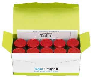 Tadim (kolistimetatnatrium) inhalation och infusion Din trygghet i kampen mot gramnegativa bakterier Tadim är avsett för vuxna och barn, inklusive nyfödda, för behandling av allvarliga infektioner